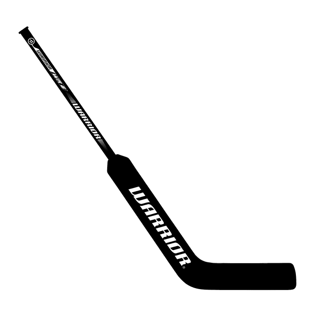 Warrior Street Hockey Goalie Stick - 45" Plastic Shaft and Paddle - Black - Youth - New for All Ages