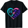 thumbnail image 1 of Warrior Survivor Support Ribbon Thyroid Cancer Awareness T-Shirt, 1 of 4