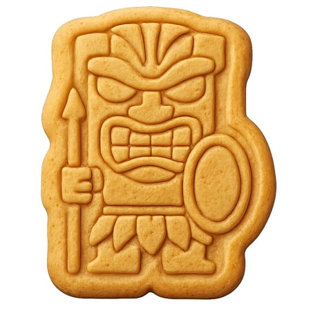 Warrior Tiki Cookie Cutter & Stamp, Fondant & Clay - 3.2x4"