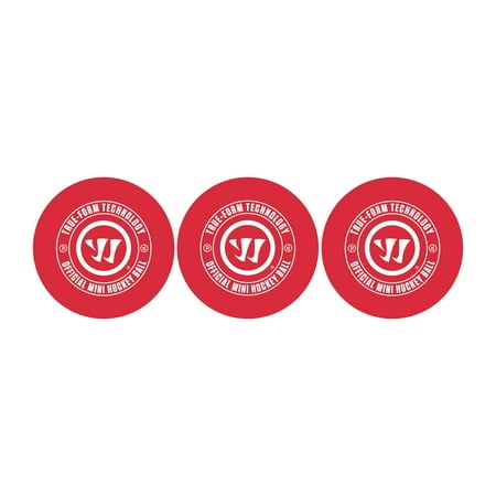 Warrior Hockey True Form Knee Hockey Balls - Red - 3-Pack - Designed to Retain Shape - Indoor PU
