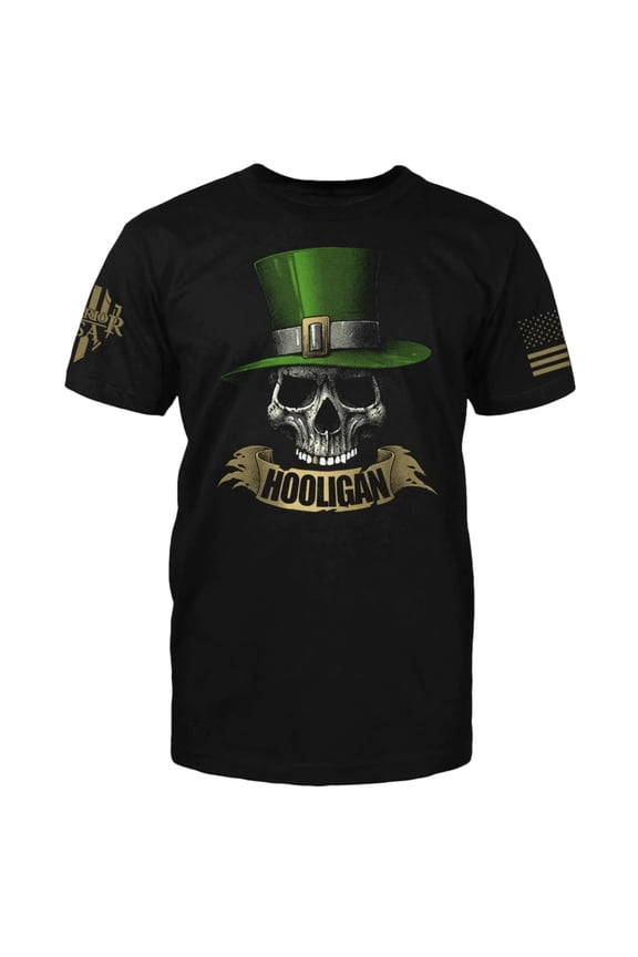 Hooligan Shirt - Black, Cotton Blend, American Made, Regular Fit, Small