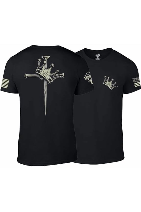 Jesus is King - Cotton Blend, Screen Printed in The USA, American Made, Regular Fit, Black, 3X-Large