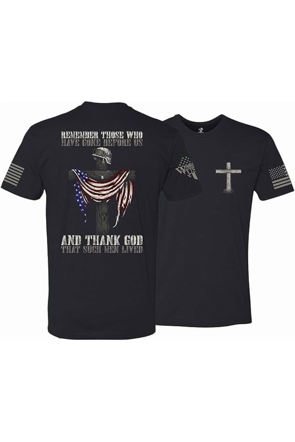 Remember Those - Cotton Blend, Screen Printed in The USA, American Made, Regular Fit, Black, 5X-Large