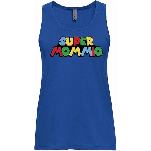 Warrior USA Super Mommio Tank Top - Cotton Blend, Screen Printed in The USA, American Made, Regular Fit, Blue, XX-Large