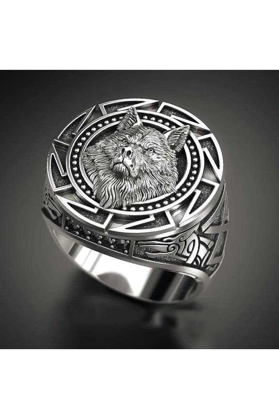 Warrior Wolf Head Ring Retro Celtic Wolf Totem Ring Creative Gothic Bike Hip Hop Punk Ring