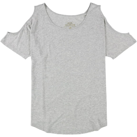 Warrior Womens Cold Shoulder Basic T-Shirt, Grey, Large