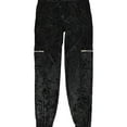 thumbnail image 1 of Warrior Womens Crushed Velvet Casual Jogger Pants, Black, X-Large, 1 of 1