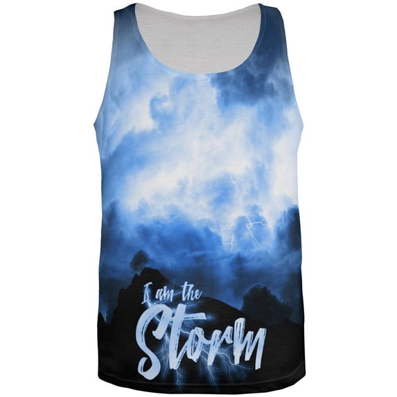 Warrior's Fate I Am The Storm All Over Mens Tank Top Multi 2XL
