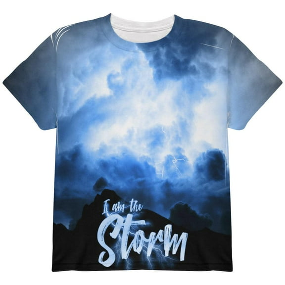 Warrior's Fate I Am The Storm All Over Youth T Shirt Multi YLG