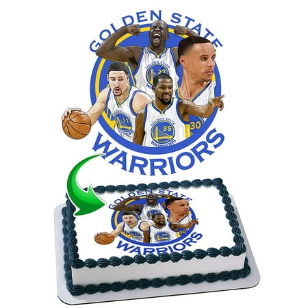 Warriors Basket Ball Edible Image Cake Topper, by Inkuten