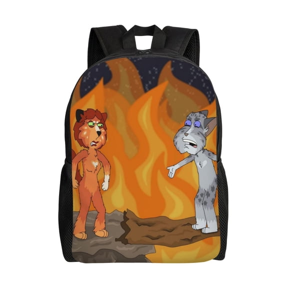 Warriors Cat Backpack Lightweight Daypack Large Capacity Travel Work College Back Pack Novelty Book Bag Laptop Bag