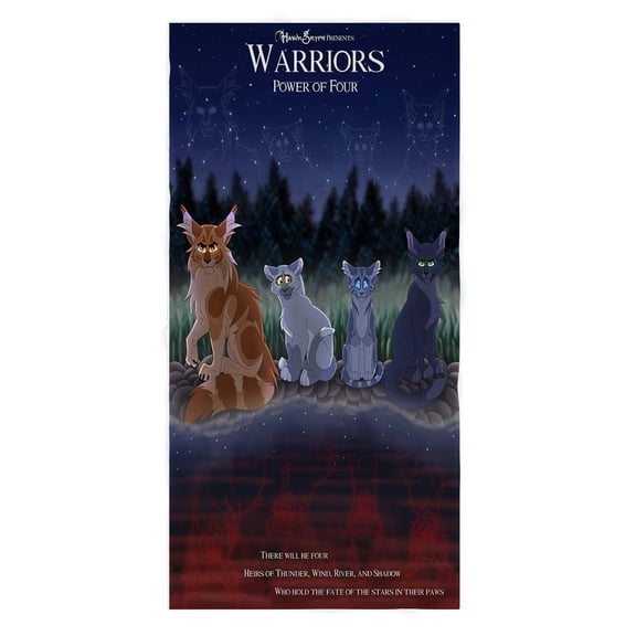 Warriors Cats Hand Towels for Bathroom Face Bath Clearance Absorbent Fan Gift Lover Microfiber Quick Dry