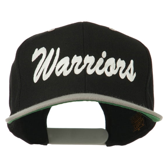 Warriors Embroidered Classic Wool Blend Cap - Black Silver OSFM