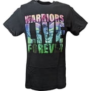 Warriors Live Forever Ultimate Warrior WWE Mens Black T-shirt