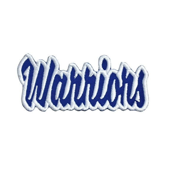 Warriors - Royal Blue/White - Team Mascot - Words/Names - Iron on Applique/Embroidered Patch