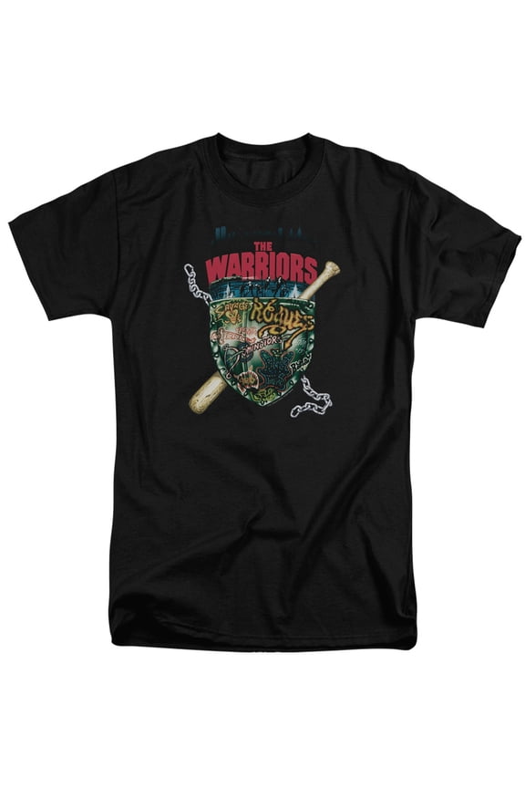 Warriors Shield Adult Tall T-Shirt Black