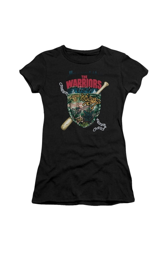 Warriors Shield Junior Women's T-Shirt Sheer Black