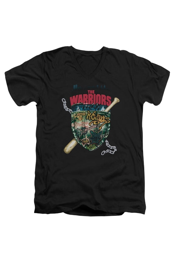 Warriors - Shield - Slim Fit V Neck Shirt - Large