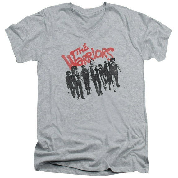 Warriors The Gang Adult V-Neck T-Shirt Athletic Heather