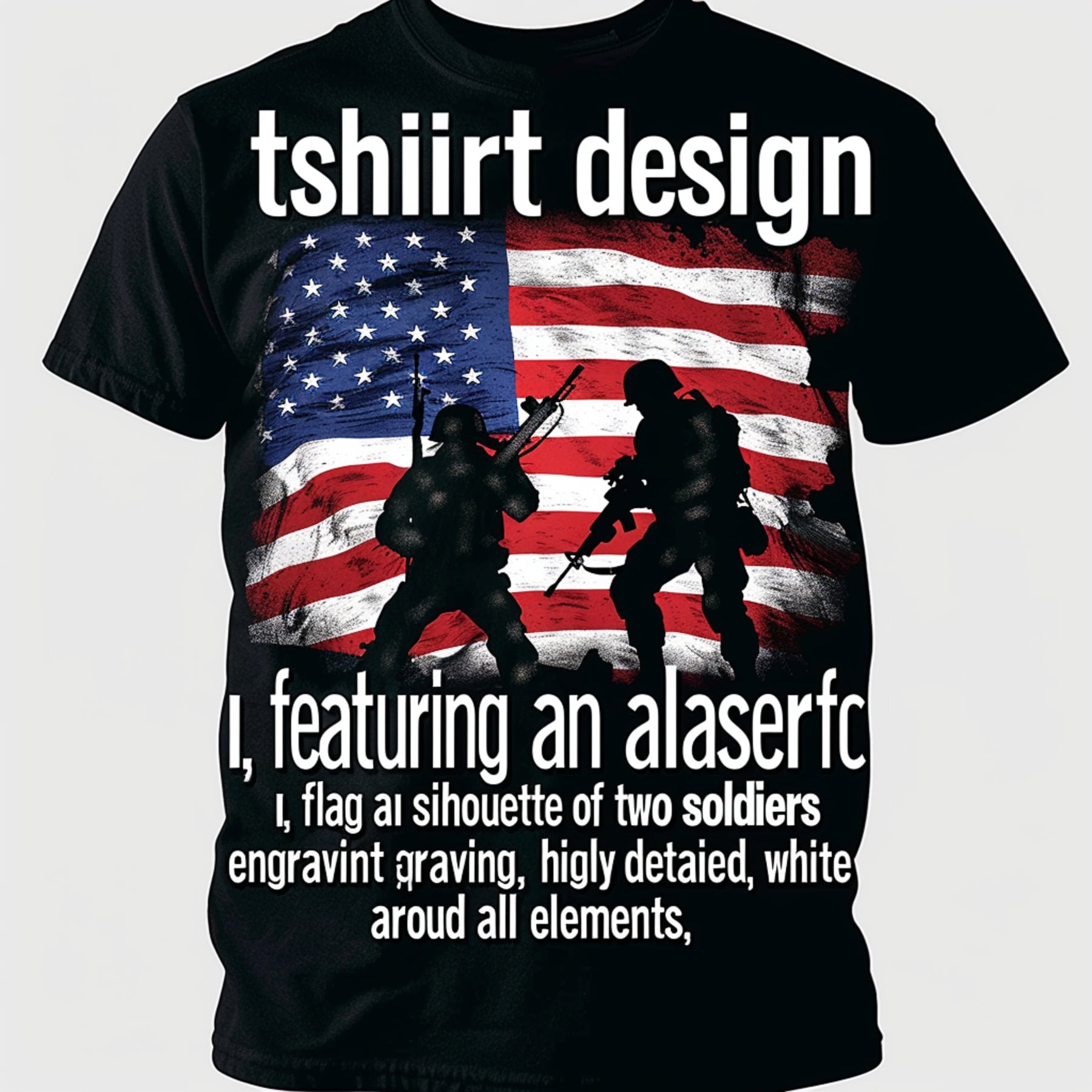 Warriors of Faith Kneeling in Battle Patriotic design with soldiers American flag and powerful