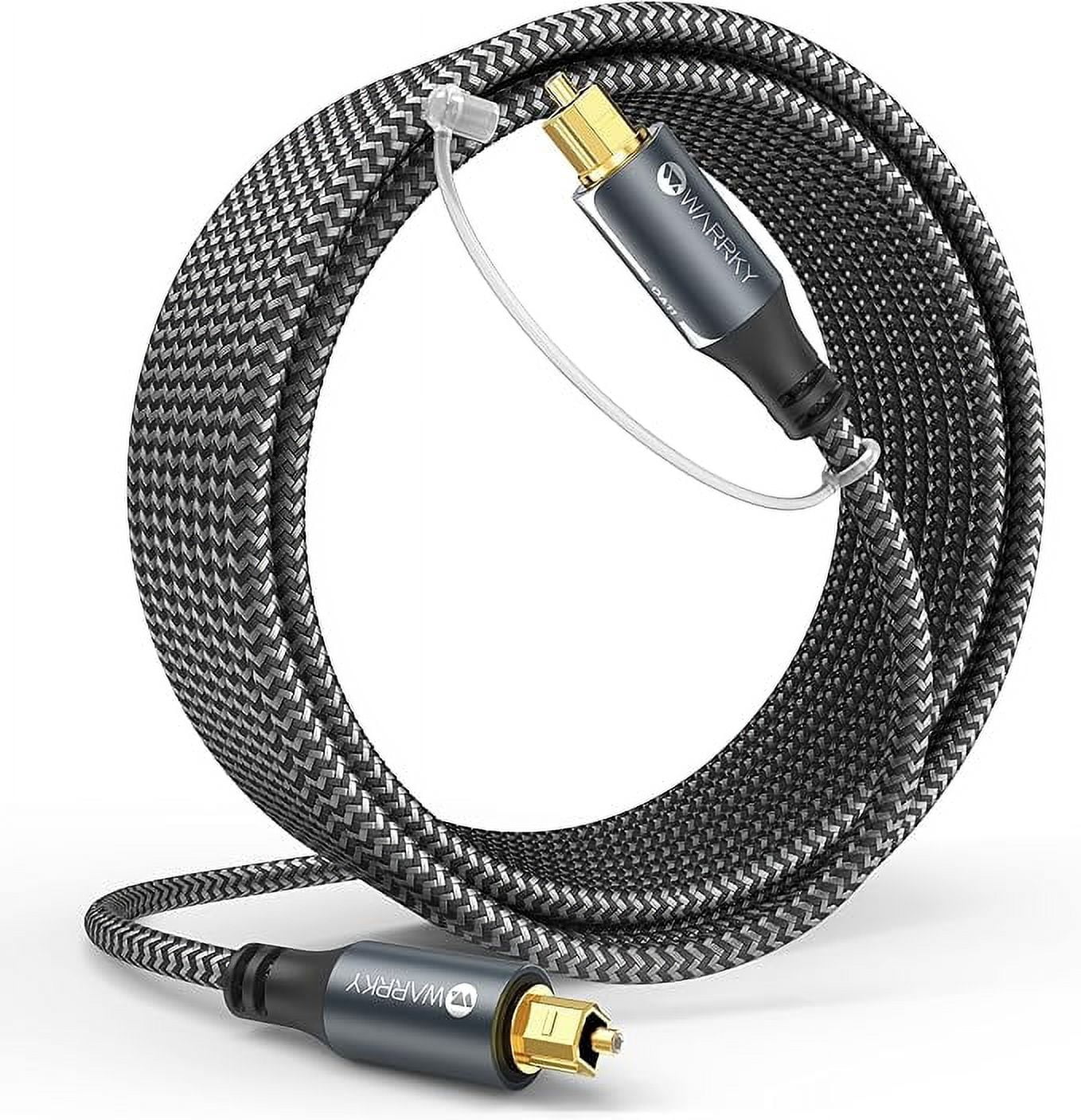 TOSLINK Digital Optical Audio Cable - 1.5m Fiber Optic Cable For TV, Soundbar, PS4, Xbox