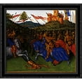 thumbnail image 1 of Wars of Charlemagne 30x28 Large Black Ornate Wood Framed Canvas Art by Jean Fouquet, 1 of 2