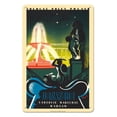 thumbnail image 1 of Warsaw Poland - Saxon Palace Gardens Fountain - Vintage Travel Poster by Tadeusz Gronowski c.1936 - 8 x 12 inch Vintage Metal Tin Sign, 1 of 4