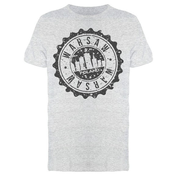 Warsaw Poland Symbol T-Shirt Men -Image by Shutterstock, Male Large