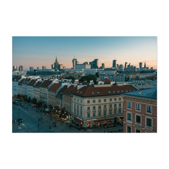 Warsaw Skyline 03 - Warsaw Mazowieckie Poland Photography Unframed Wall Art Print 8 x 12 inches