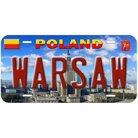 Warsaw TAG01 Poland Novelty Car Auto License Plate