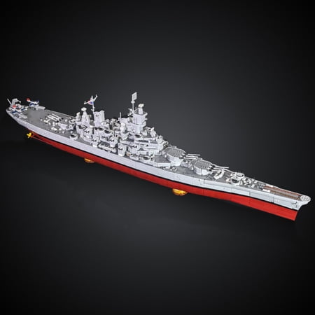 Warship Model Building Blocks Set for USS Iowa BB-61 Battleships Military MOC Bricks Toys 8038pcs