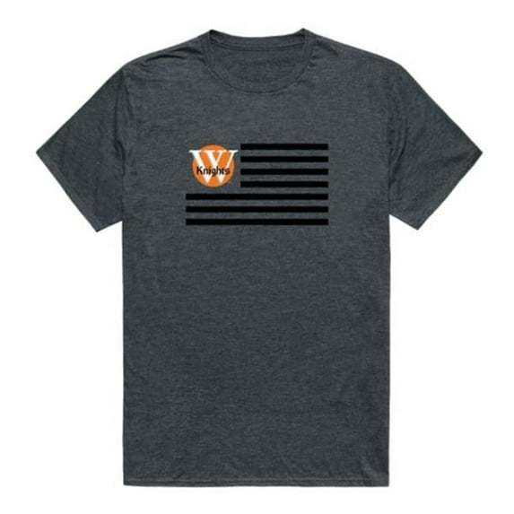 Wartburg College Knights Flag T-Shirt, Heather Charcoal - Large