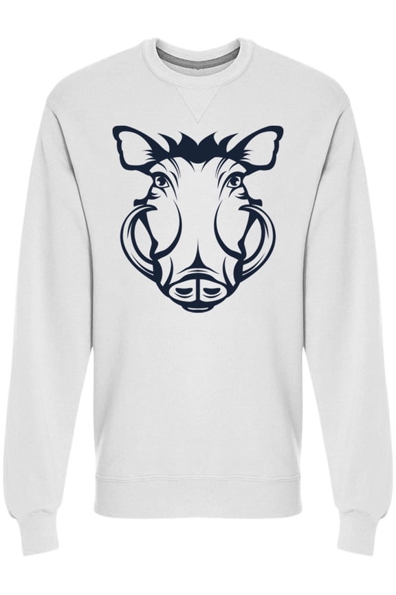 Warthog Head On Grunge Sweatshirt Men -Image by Shutterstock, Male Medium