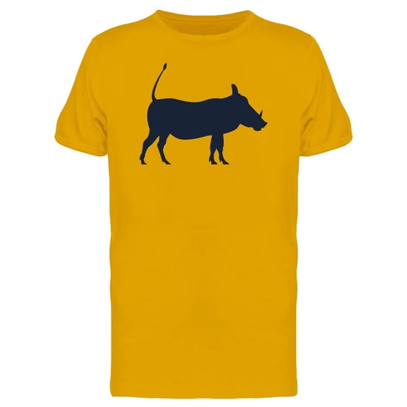 Warthog Silhouette On Grunge  T-Shirt Men -Image by Shutterstock, Male Large