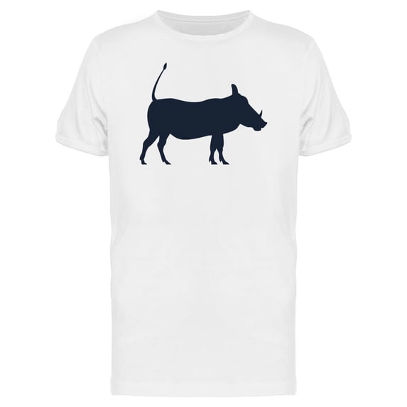 Warthog Silhouette On Grunge T-Shirt Men -Image by Shutterstock, Male XX-Large
