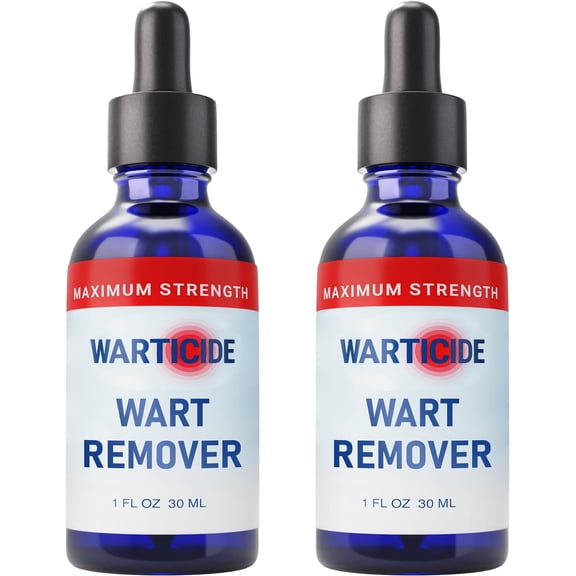 Warticide Wart Remover - Max Strength Plantar and Genital Warts Treatment, 2 Tubes