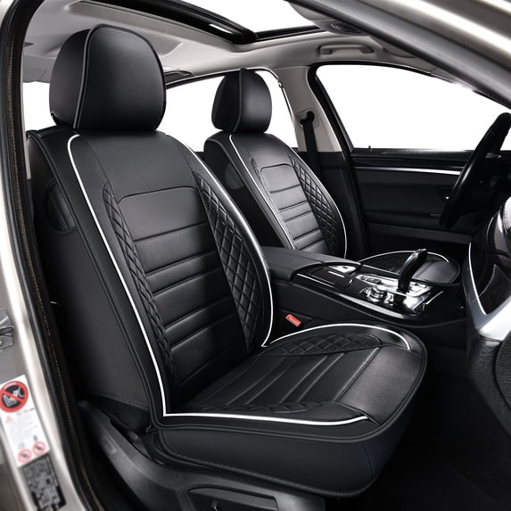 Wartlyen 2013 for Toyota Camry Seat Covers Leather Seat Covers Waterproof OEM Inspired Fit Soft Feel Seat Belt Compatible