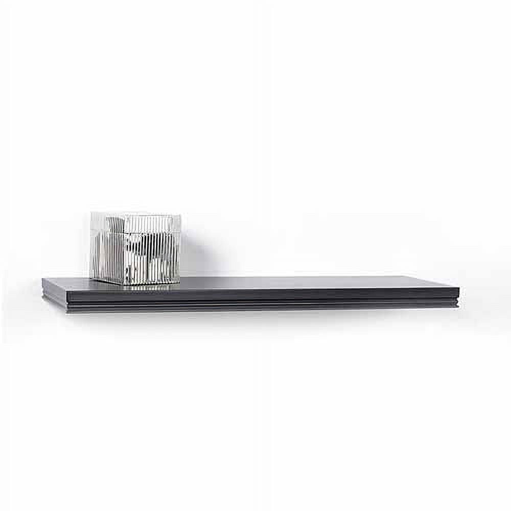 Warwick 18" Black MDF Floating Wall Shelf