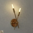 thumbnail image 1 of Warwick 2 Light Brass Contemporary Candelabra Wall Sconce, 1 of 10