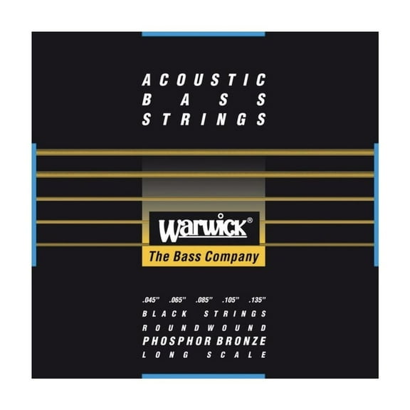 Warwick Black Label - Acoustic Bass Strings, 5-String Set (45-135), Phosphor