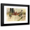 thumbnail image 1 of Warwick Goble 24x18 Black Modern Framed Museum Art Print Titled - The Prince and Zoza, with the Story-Tellers (1911), 1 of 5