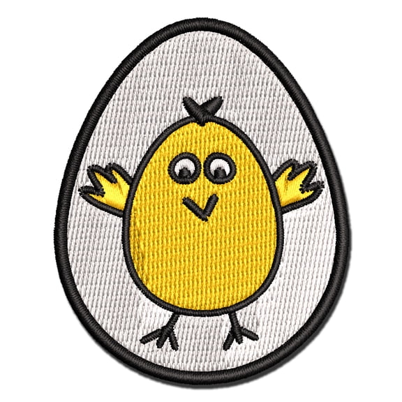 Wary Chicken Applique Multi-Color Embroidered Hook & Loop Patch - 2.5 Inch Small