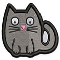 thumbnail image 1 of Wary Kitty Cat Applique Multi-Color Embroidered Iron-On Patch - 2.0 Inch Mini, 1 of 5