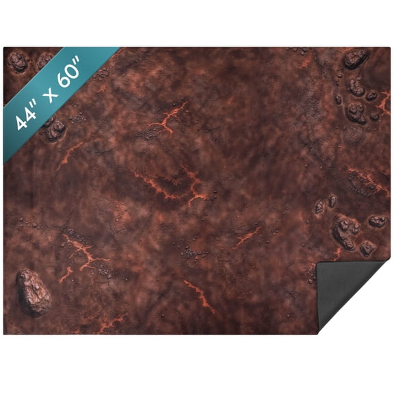 Warzone Battle Mat 44 x 60 in Ruined Urban Zone - Lava