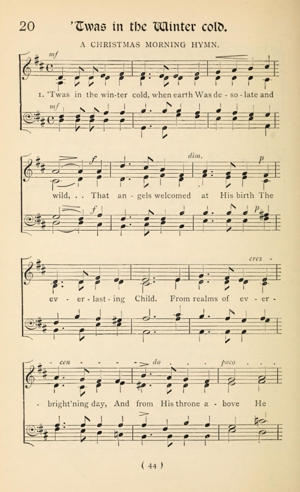 Was in the Winter Cold 1 Christmas Carols New & Old 1850 Canvas Art - (18 x 24)