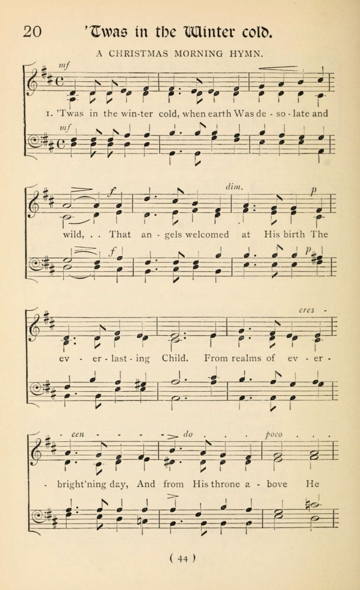 Was in the Winter Cold 1 Christmas Carols New & Old 1850 Canvas Art - (24 x 36)