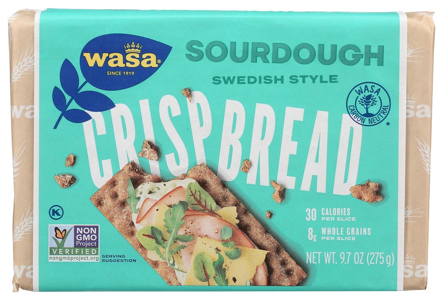 Wasa Crispbread Sourdough -- 8.8 oz Pack of 2
