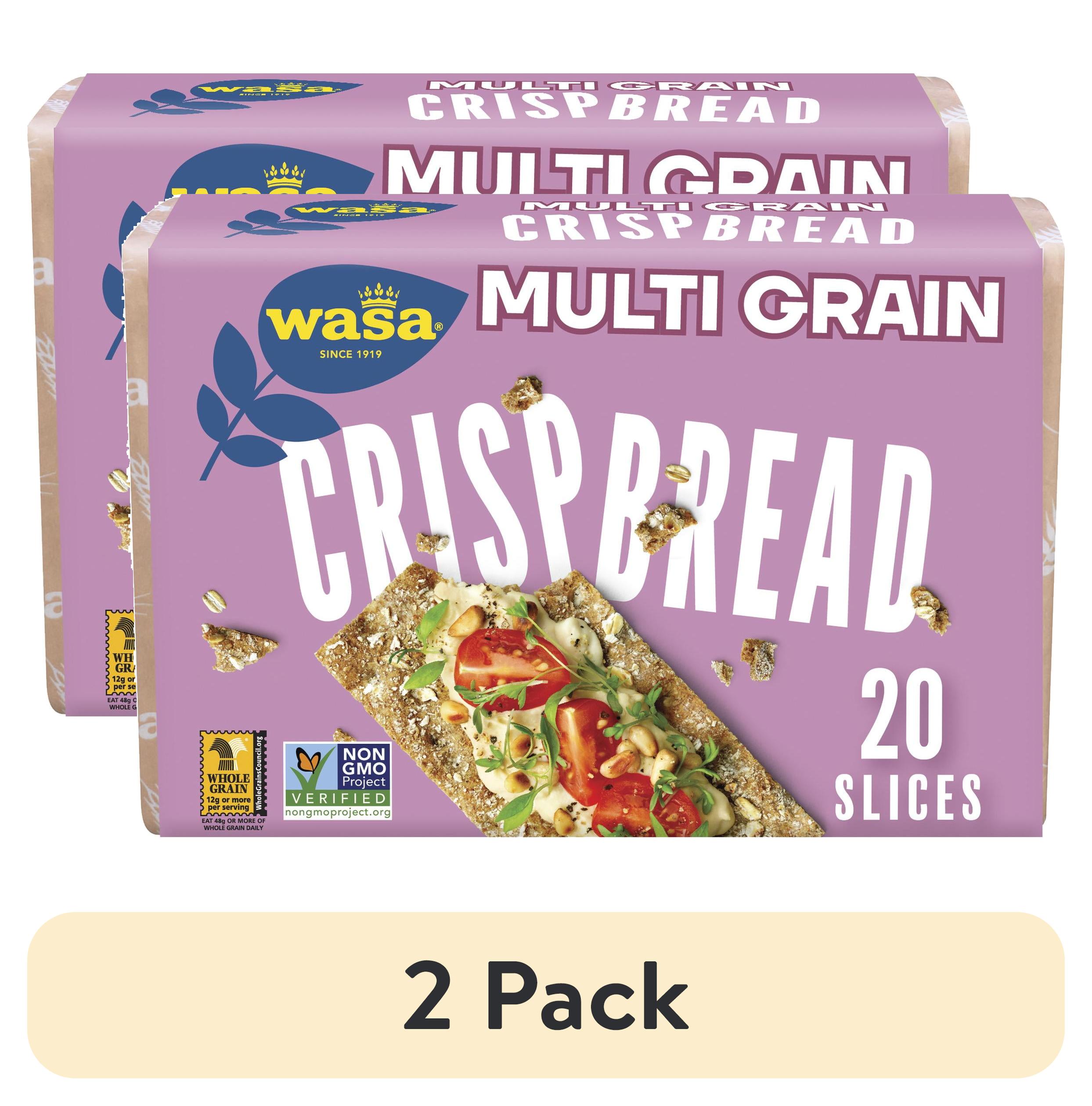 (2 pack) Wasa Multi Grain Crispbread, Multigrain Crackers, NonGMO
