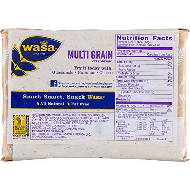 Wasa Multi Grain Whole Grain Crispbread, 9.7oz (Pack of 3)