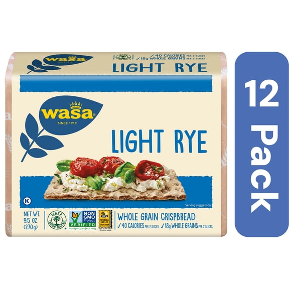 Wasa Rye Lite Crispbread 9.5 oz (Pack Of 12)